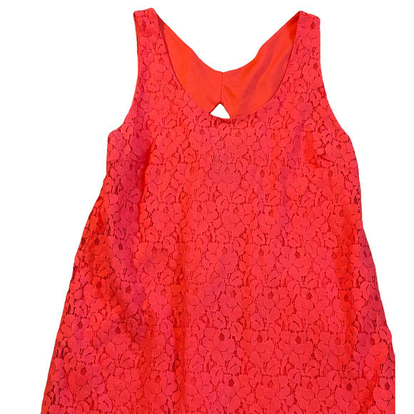 Anthropologie Dress Francesca's‎ Bird Cage Casual Coral Lace Eyelet Sundress - Picture 6 of 8